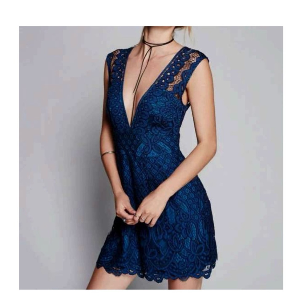 Free People Blue One Million Lovers Dress